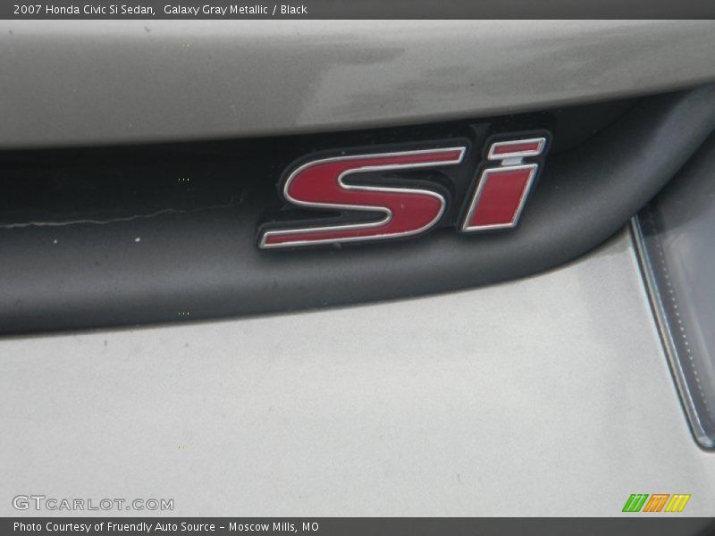 Galaxy Gray Metallic / Black 2007 Honda Civic Si Sedan