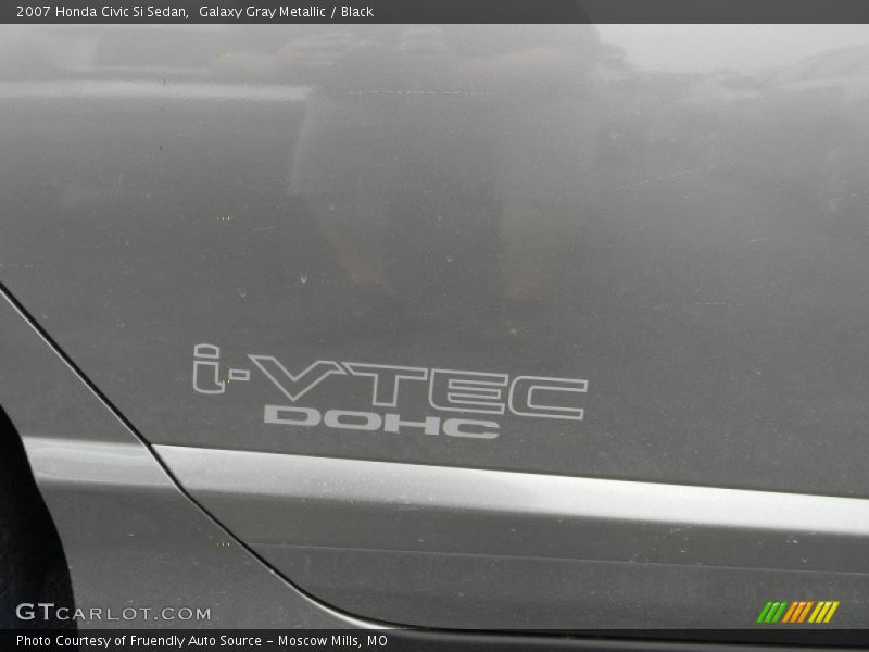 Galaxy Gray Metallic / Black 2007 Honda Civic Si Sedan