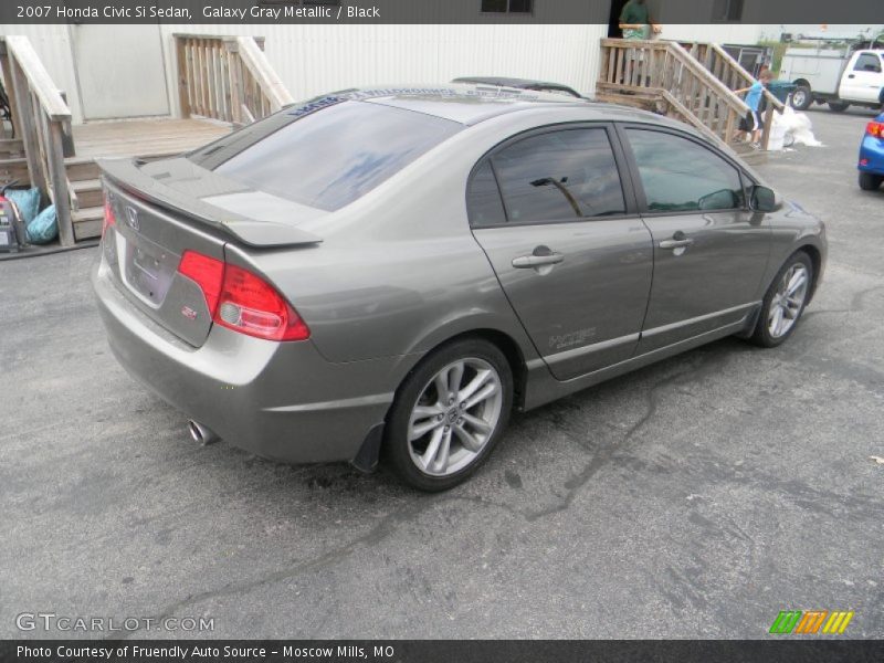 Galaxy Gray Metallic / Black 2007 Honda Civic Si Sedan