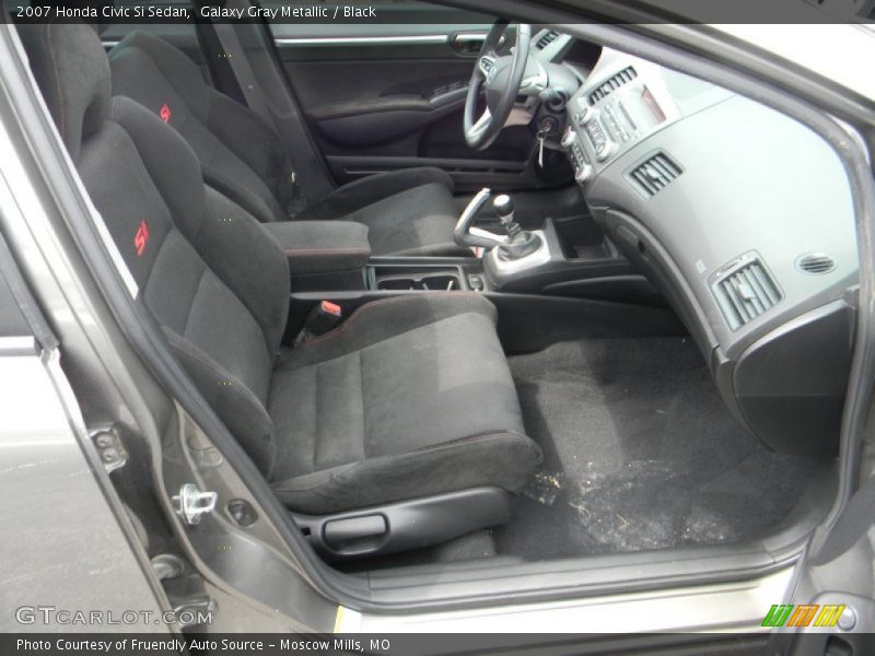 Galaxy Gray Metallic / Black 2007 Honda Civic Si Sedan