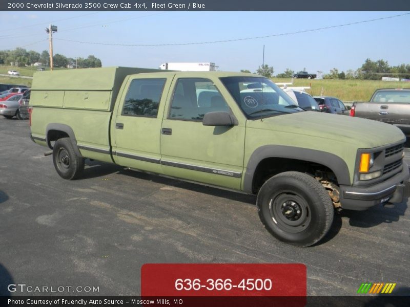 Fleet Green / Blue 2000 Chevrolet Silverado 3500 Crew Cab 4x4