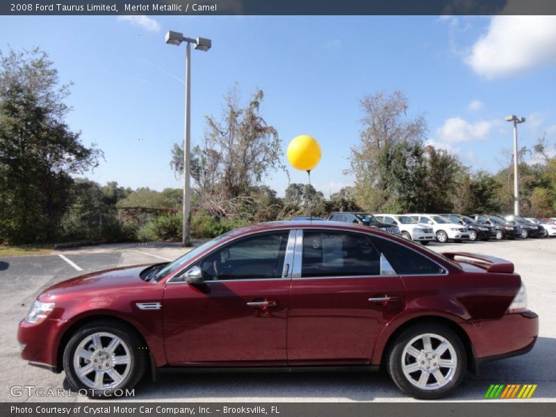 Merlot Metallic / Camel 2008 Ford Taurus Limited