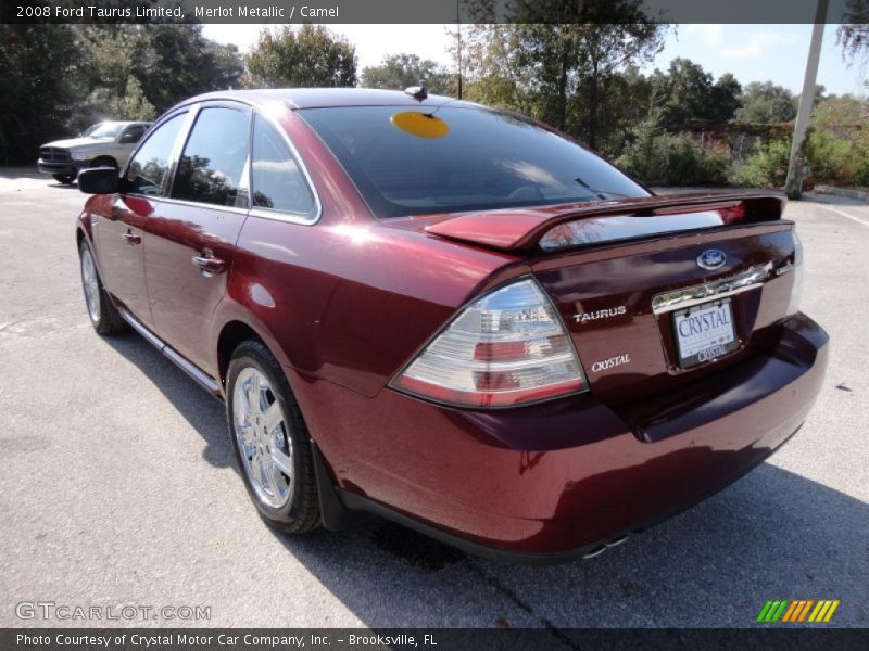 Merlot Metallic / Camel 2008 Ford Taurus Limited