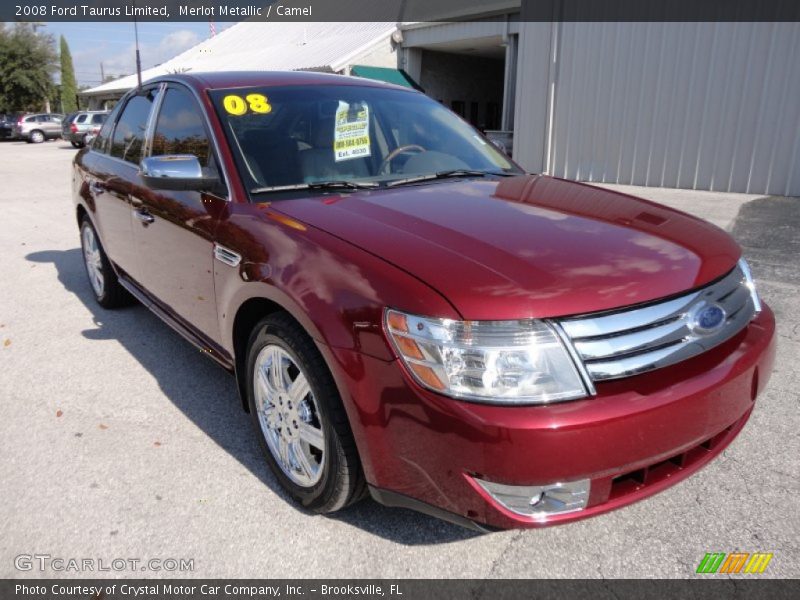 Merlot Metallic / Camel 2008 Ford Taurus Limited