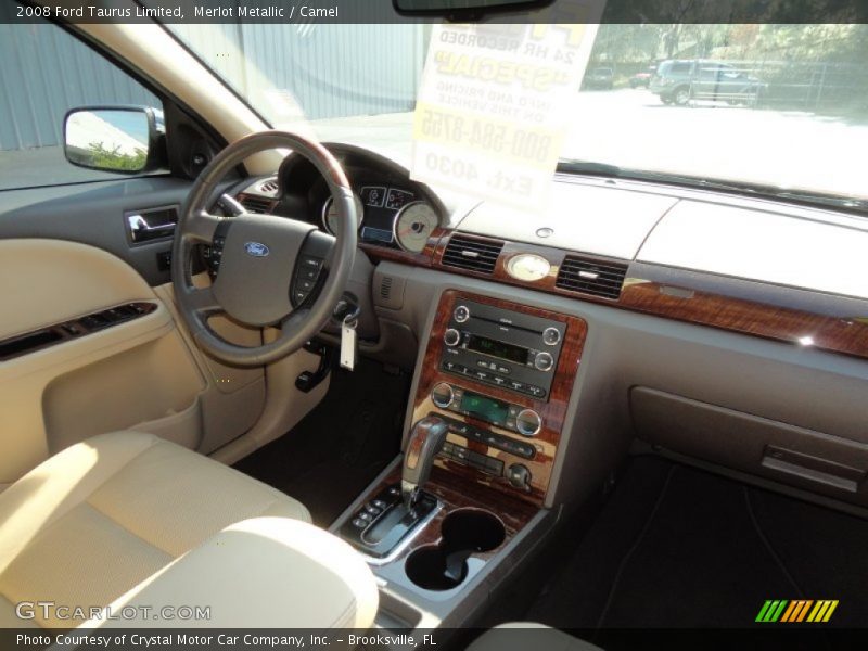 Merlot Metallic / Camel 2008 Ford Taurus Limited