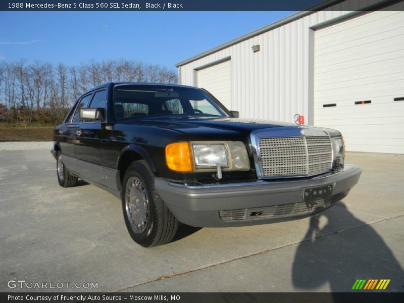 Black / Black 1988 Mercedes-Benz S Class 560 SEL Sedan