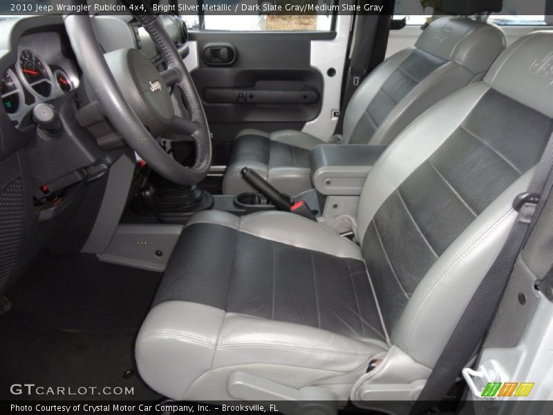 Bright Silver Metallic / Dark Slate Gray/Medium Slate Gray 2010 Jeep Wrangler Rubicon 4x4