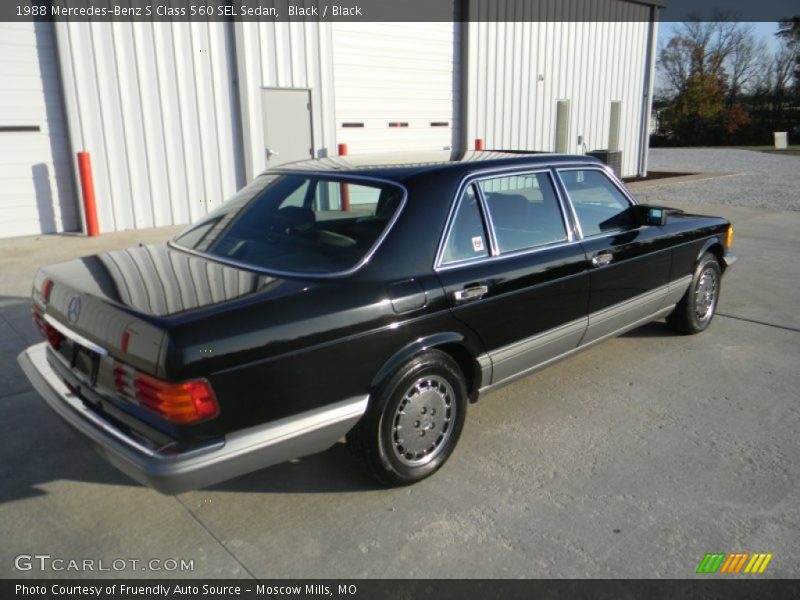 Black / Black 1988 Mercedes-Benz S Class 560 SEL Sedan