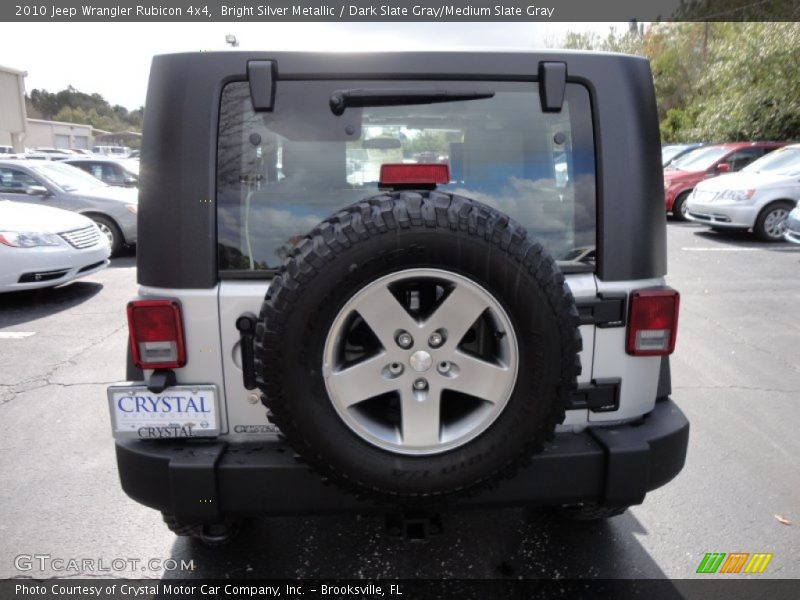 Bright Silver Metallic / Dark Slate Gray/Medium Slate Gray 2010 Jeep Wrangler Rubicon 4x4
