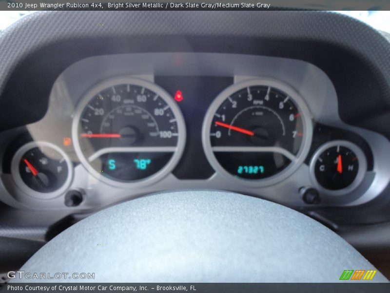 Bright Silver Metallic / Dark Slate Gray/Medium Slate Gray 2010 Jeep Wrangler Rubicon 4x4