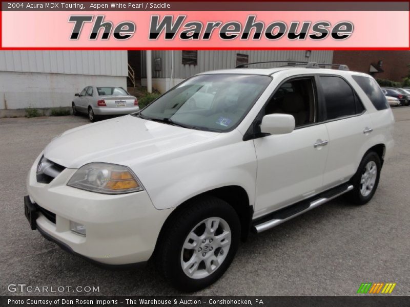 Aspen White Pearl / Saddle 2004 Acura MDX Touring