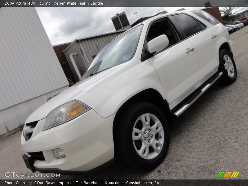 Aspen White Pearl / Saddle 2004 Acura MDX Touring