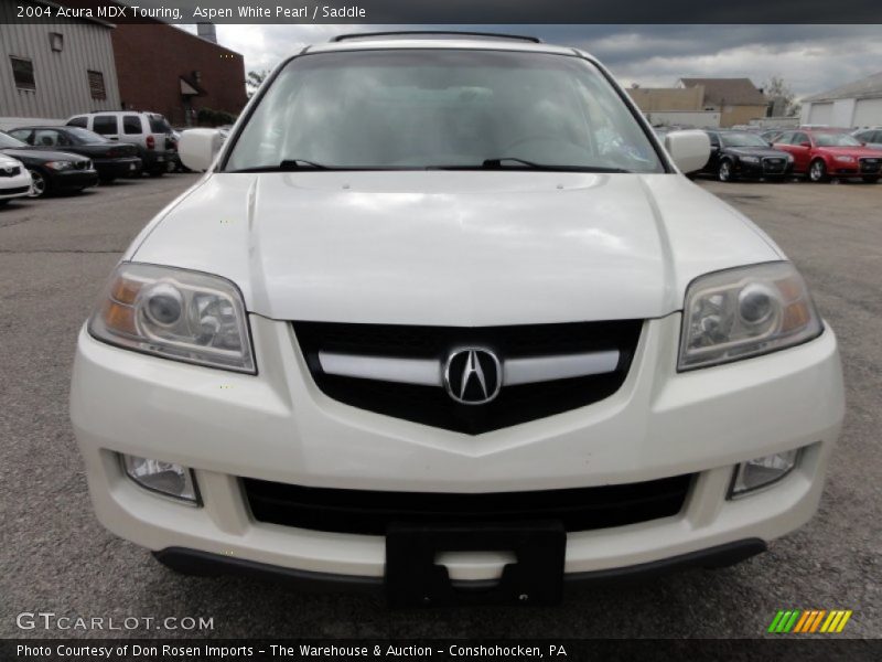 Aspen White Pearl / Saddle 2004 Acura MDX Touring