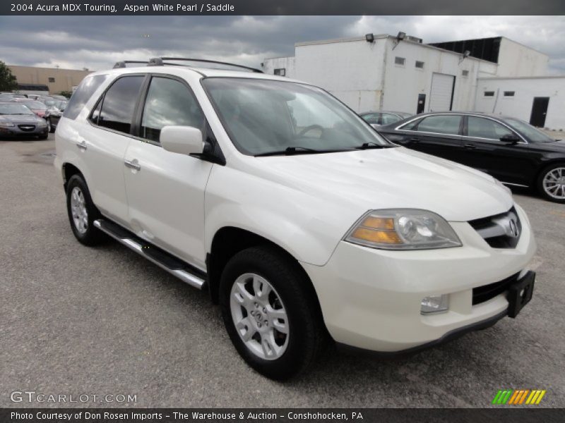 Aspen White Pearl / Saddle 2004 Acura MDX Touring