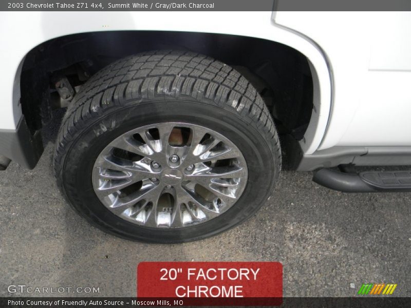 Summit White / Gray/Dark Charcoal 2003 Chevrolet Tahoe Z71 4x4