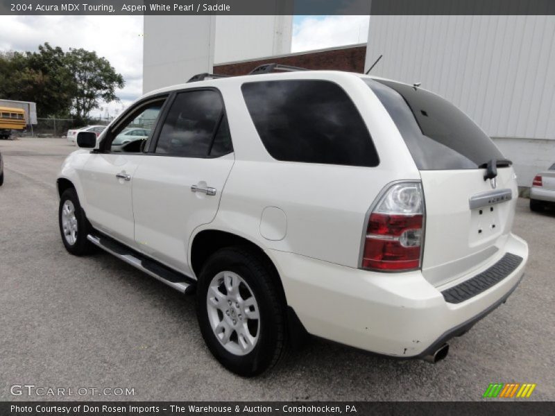 Aspen White Pearl / Saddle 2004 Acura MDX Touring