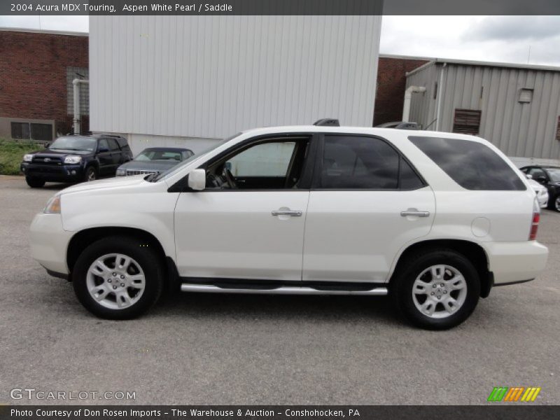 Aspen White Pearl / Saddle 2004 Acura MDX Touring