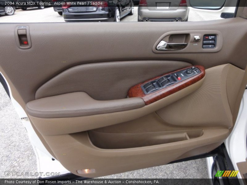 Aspen White Pearl / Saddle 2004 Acura MDX Touring