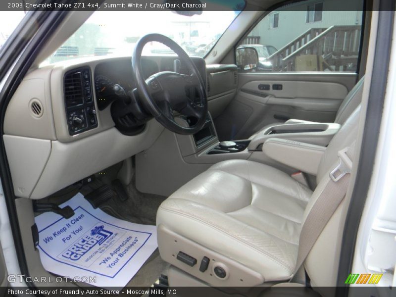 Summit White / Gray/Dark Charcoal 2003 Chevrolet Tahoe Z71 4x4