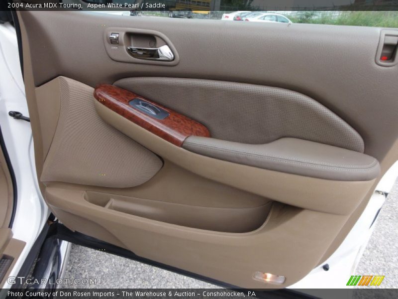 Aspen White Pearl / Saddle 2004 Acura MDX Touring