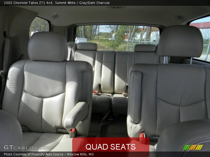 Summit White / Gray/Dark Charcoal 2003 Chevrolet Tahoe Z71 4x4