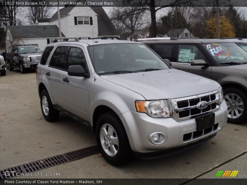 Ingot Silver Metallic / Charcoal Black 2012 Ford Escape XLT