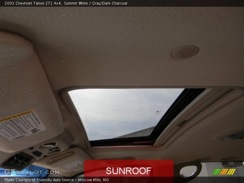 Summit White / Gray/Dark Charcoal 2003 Chevrolet Tahoe Z71 4x4