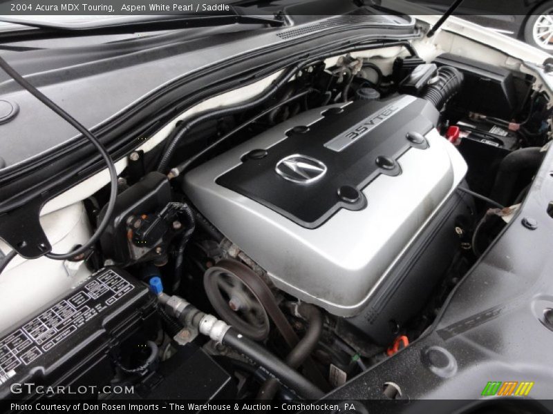 Aspen White Pearl / Saddle 2004 Acura MDX Touring