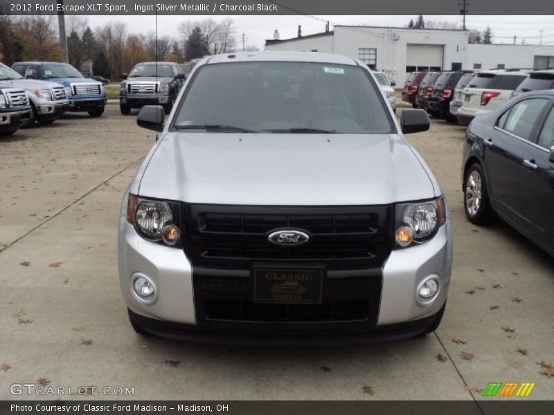 Ingot Silver Metallic / Charcoal Black 2012 Ford Escape XLT Sport