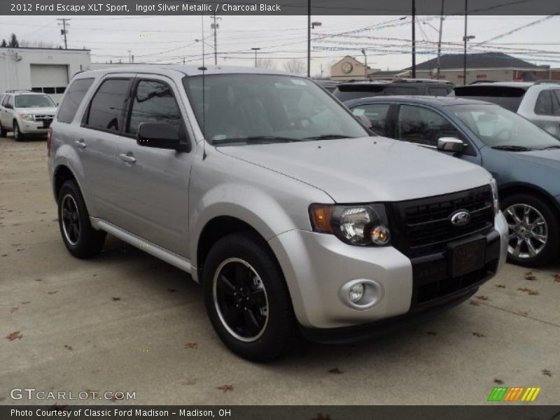 Ingot Silver Metallic / Charcoal Black 2012 Ford Escape XLT Sport