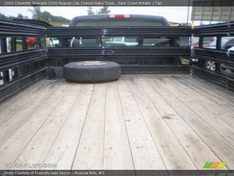 Dark Green Metallic / Tan 2003 Chevrolet Silverado 3500 Regular Cab Chassis Stake Truck
