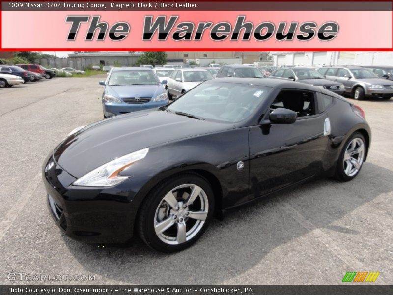 Magnetic Black / Black Leather 2009 Nissan 370Z Touring Coupe