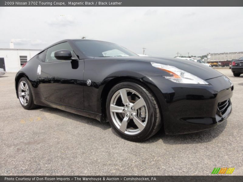Magnetic Black / Black Leather 2009 Nissan 370Z Touring Coupe