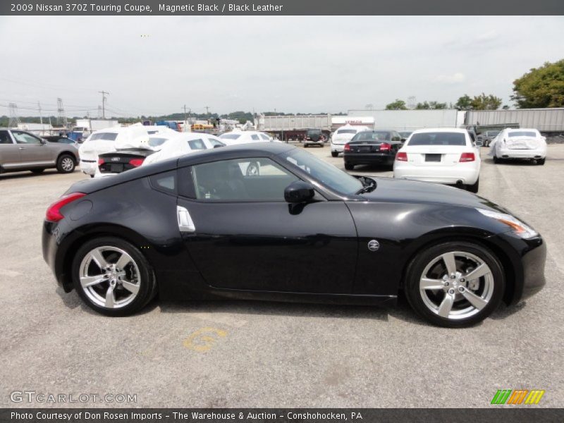Magnetic Black / Black Leather 2009 Nissan 370Z Touring Coupe