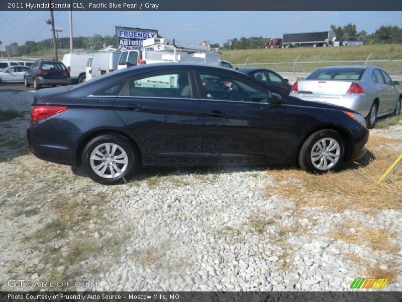 Pacific Blue Pearl / Gray 2011 Hyundai Sonata GLS