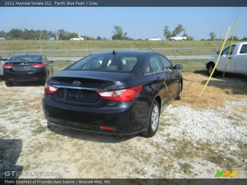 Pacific Blue Pearl / Gray 2011 Hyundai Sonata GLS