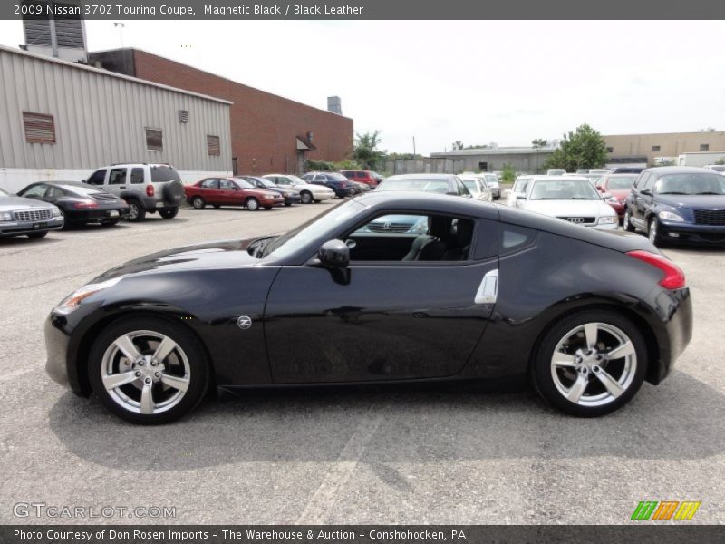 Magnetic Black / Black Leather 2009 Nissan 370Z Touring Coupe