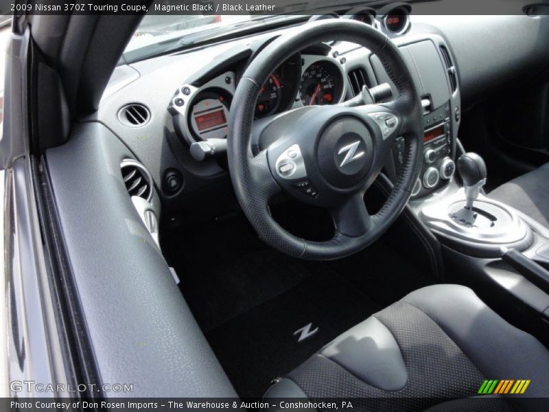 Magnetic Black / Black Leather 2009 Nissan 370Z Touring Coupe