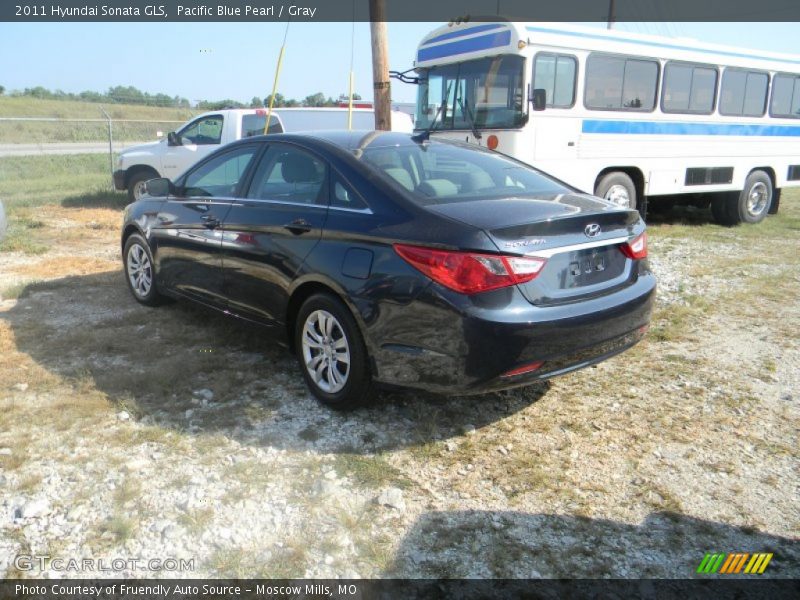 Pacific Blue Pearl / Gray 2011 Hyundai Sonata GLS