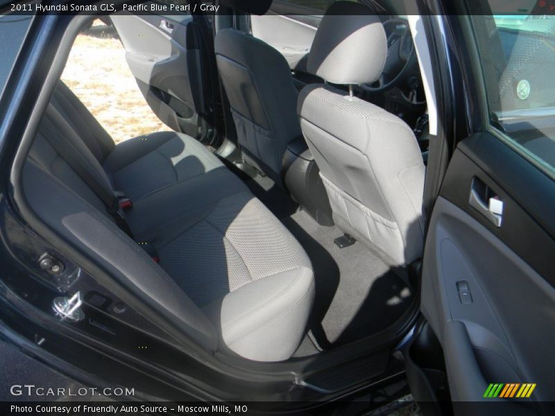 Pacific Blue Pearl / Gray 2011 Hyundai Sonata GLS