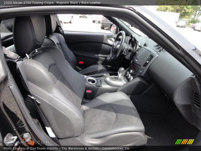 Magnetic Black / Black Leather 2009 Nissan 370Z Touring Coupe