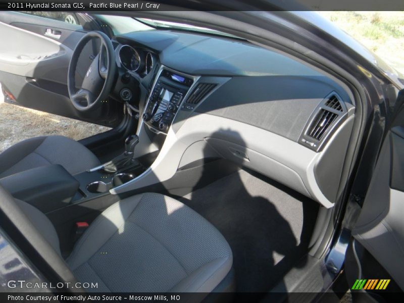 Pacific Blue Pearl / Gray 2011 Hyundai Sonata GLS