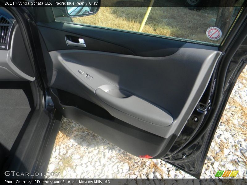 Pacific Blue Pearl / Gray 2011 Hyundai Sonata GLS