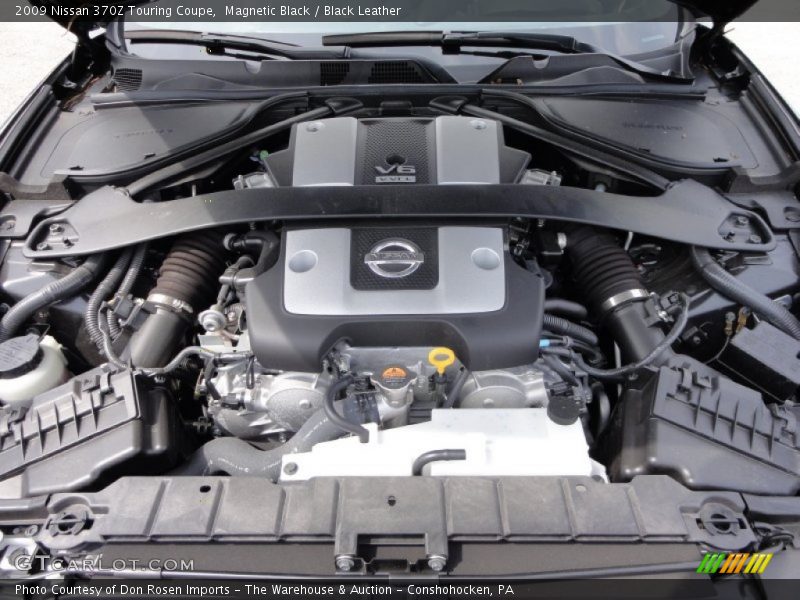 Magnetic Black / Black Leather 2009 Nissan 370Z Touring Coupe