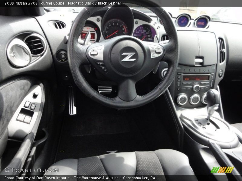 Magnetic Black / Black Leather 2009 Nissan 370Z Touring Coupe