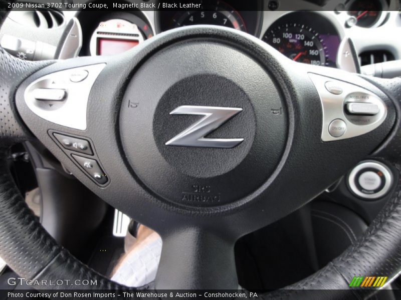 Magnetic Black / Black Leather 2009 Nissan 370Z Touring Coupe