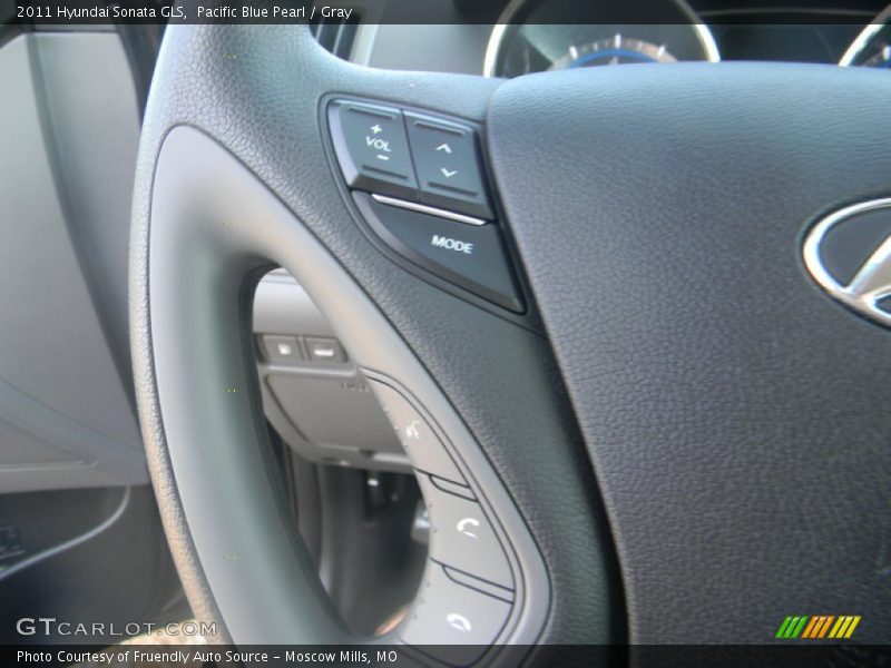 Pacific Blue Pearl / Gray 2011 Hyundai Sonata GLS