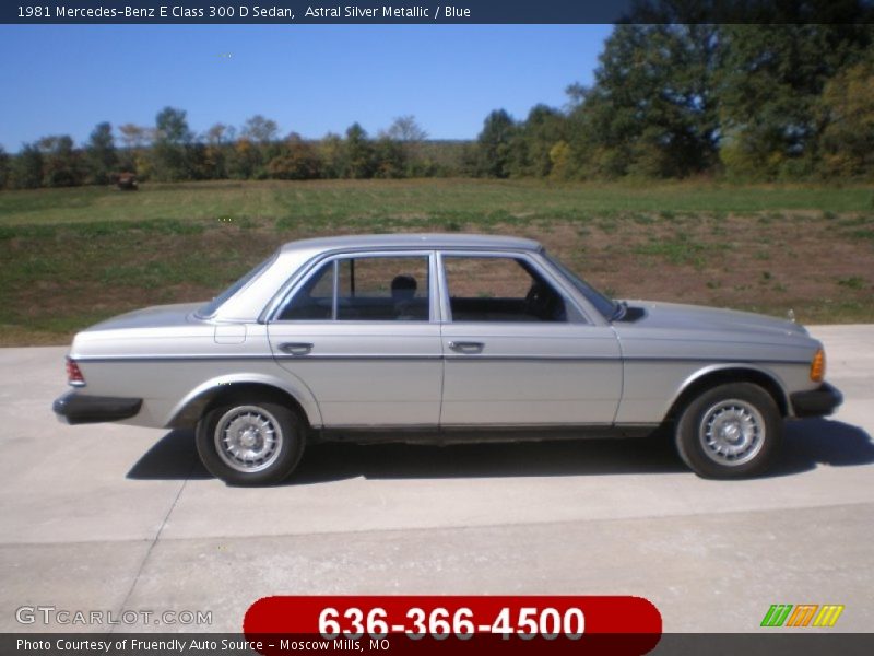 Astral Silver Metallic / Blue 1981 Mercedes-Benz E Class 300 D Sedan