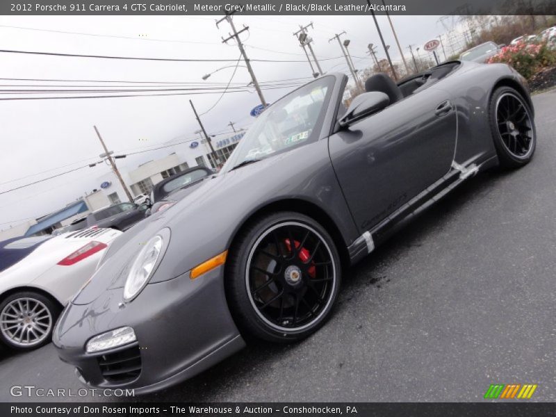 Meteor Grey Metallic / Black/Black Leather/Alcantara 2012 Porsche 911 Carrera 4 GTS Cabriolet