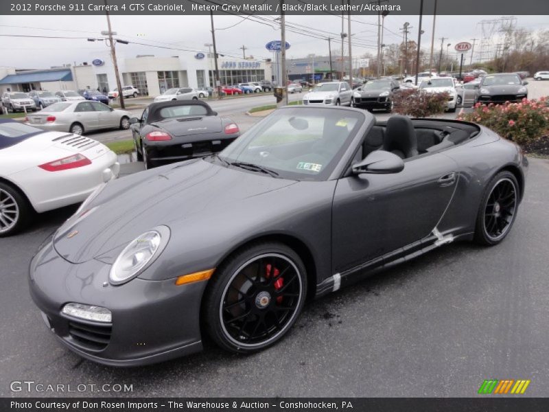 Meteor Grey Metallic / Black/Black Leather/Alcantara 2012 Porsche 911 Carrera 4 GTS Cabriolet